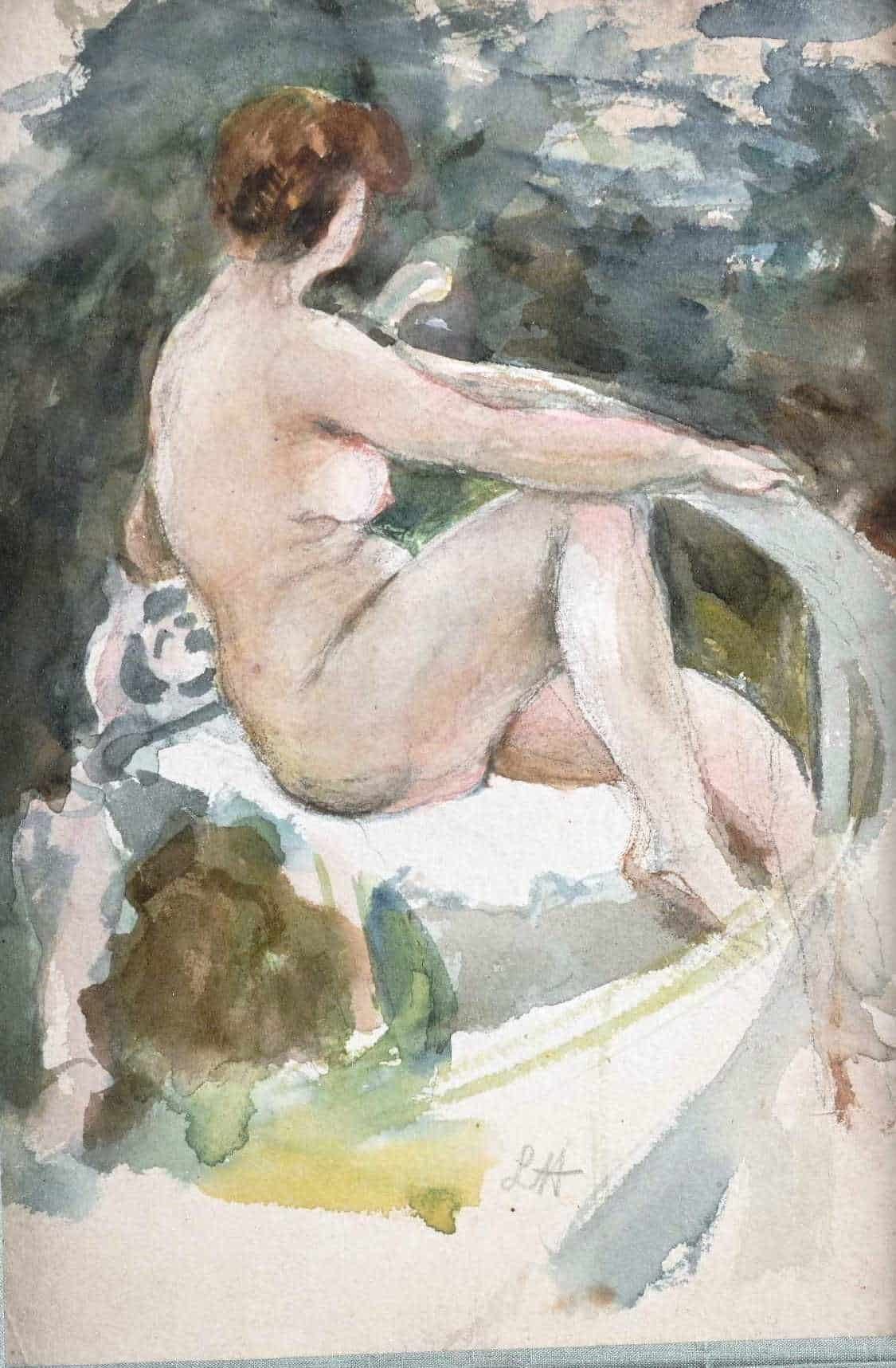 Final years and memory: studio, document, female figure and late landscape.