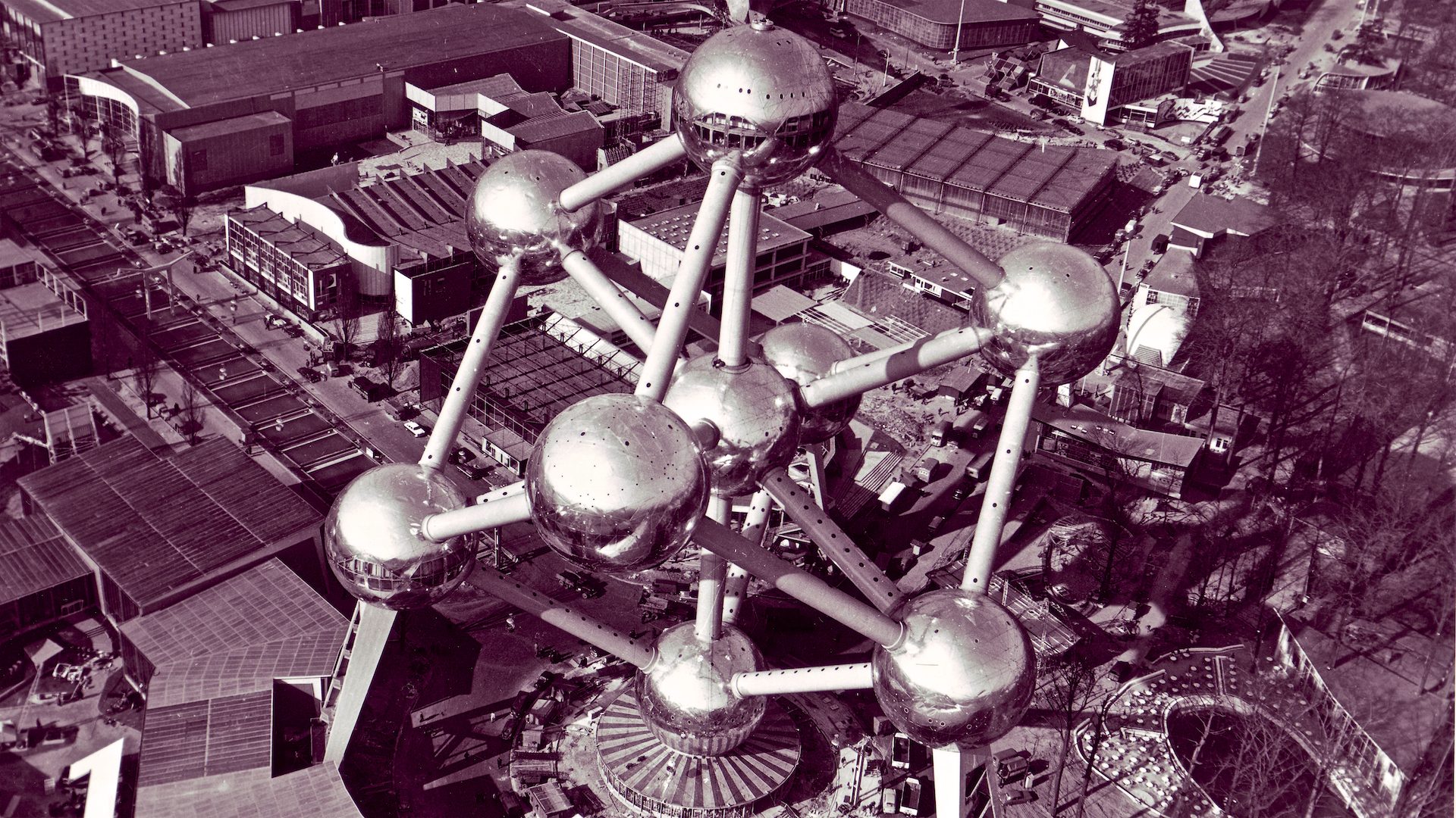 Expo 58: plan, Atomium and pavilions.