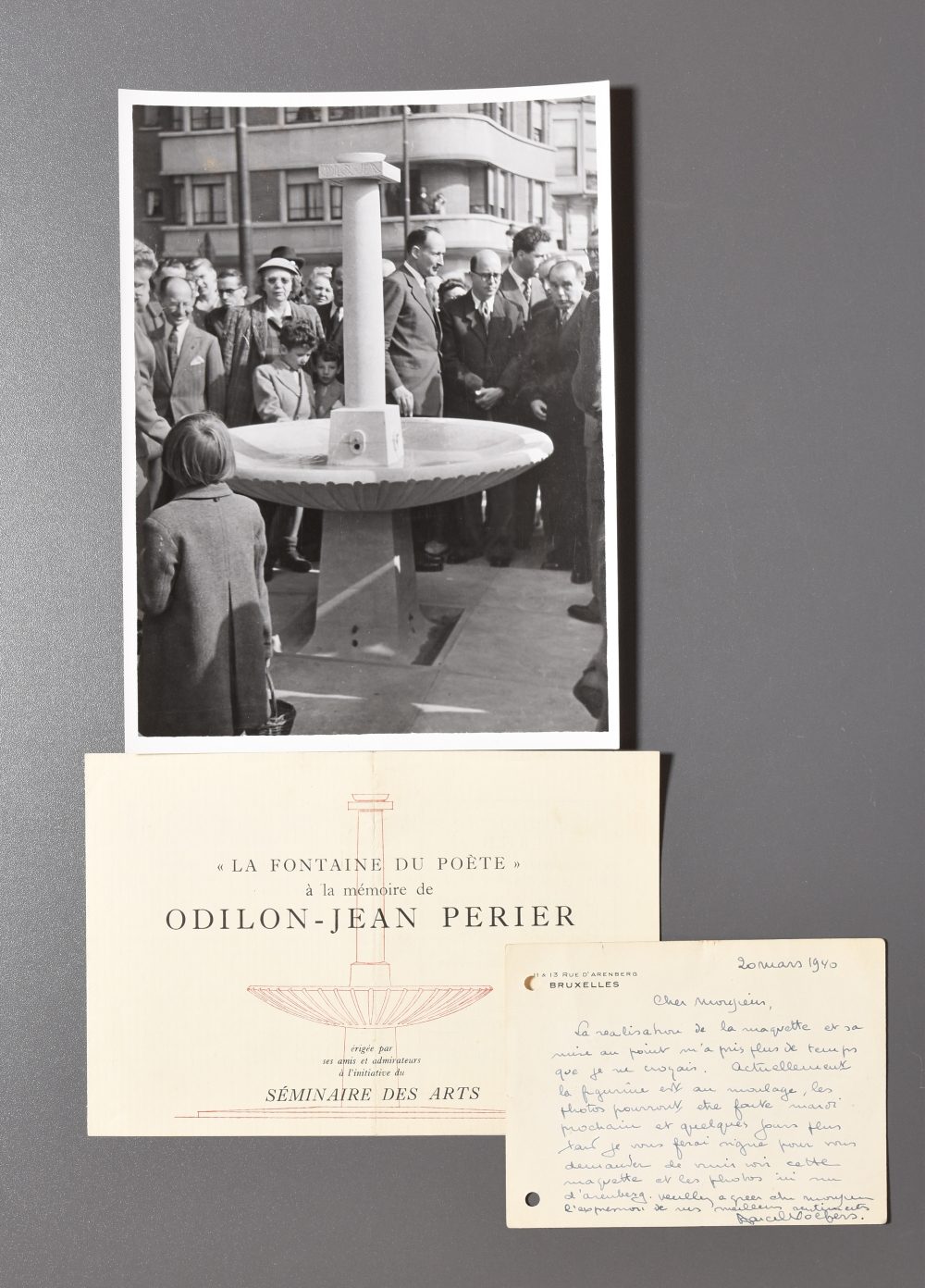 Poet’s Fountain: documents, inauguration and current state.